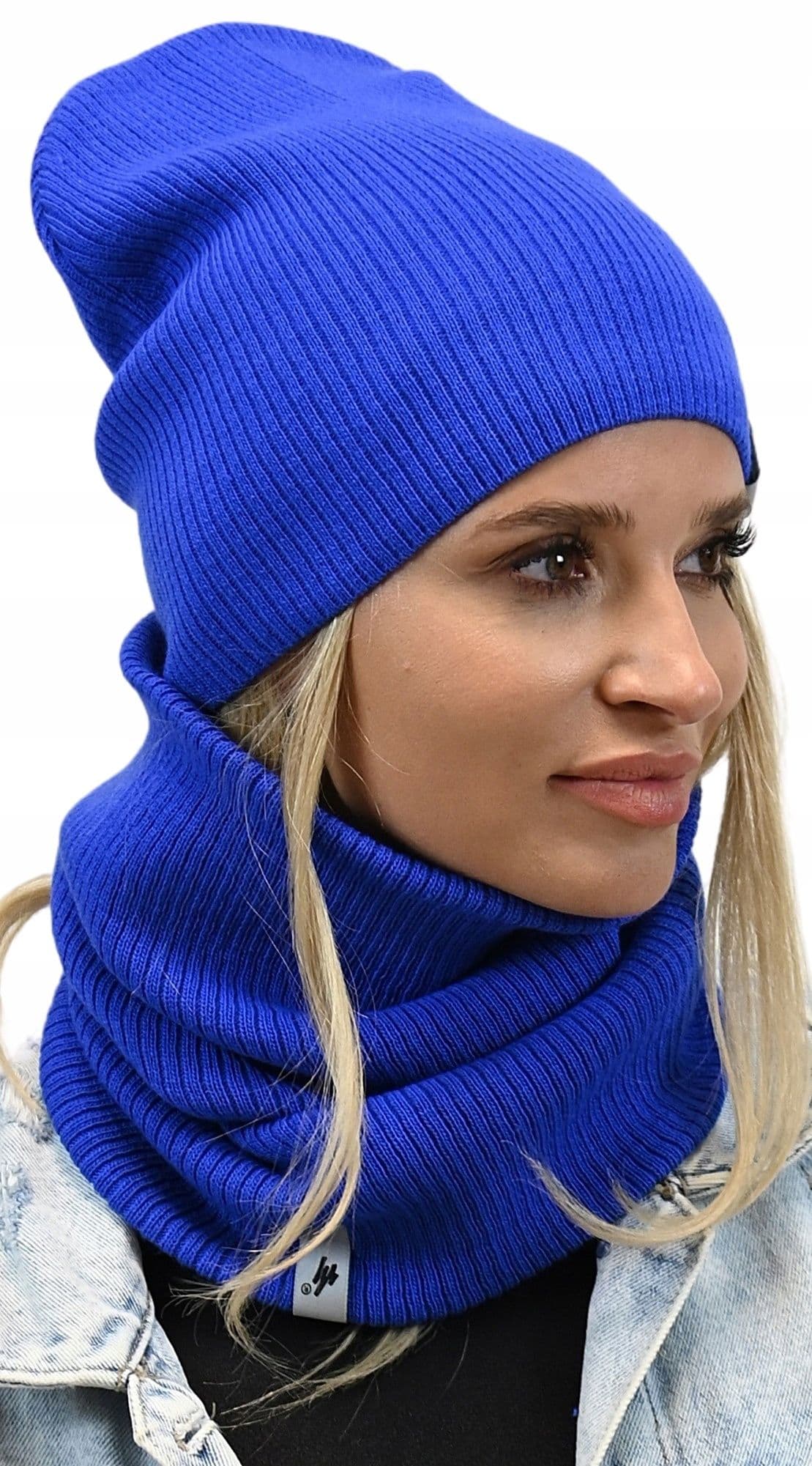 KOMPLET CZAPKA - KOMIN damski na zimę zestaw tuba beanie polski producent