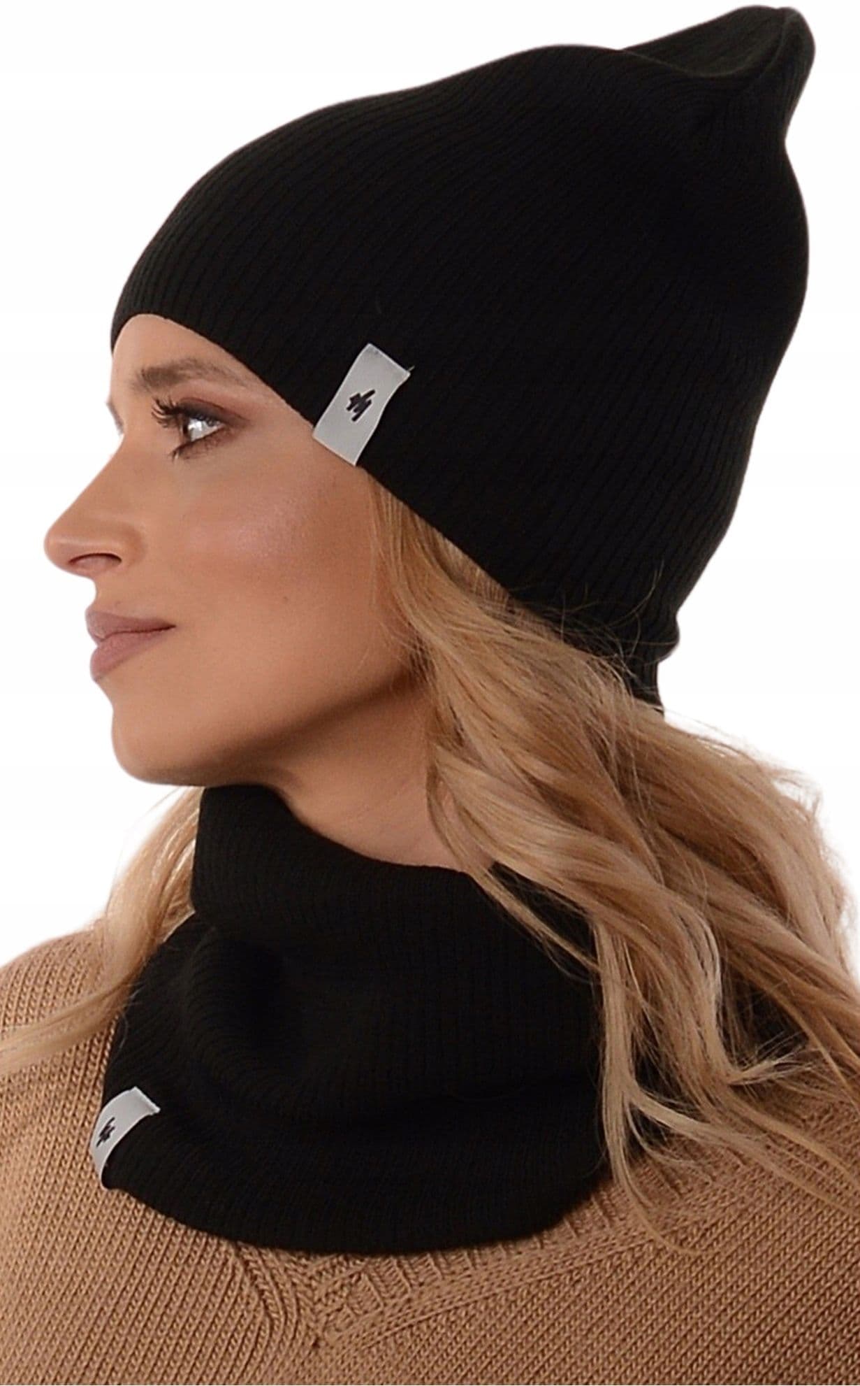 zestaw KOMPLET zimowy CZAPKA damska KOMIN tuba beanie polski producent