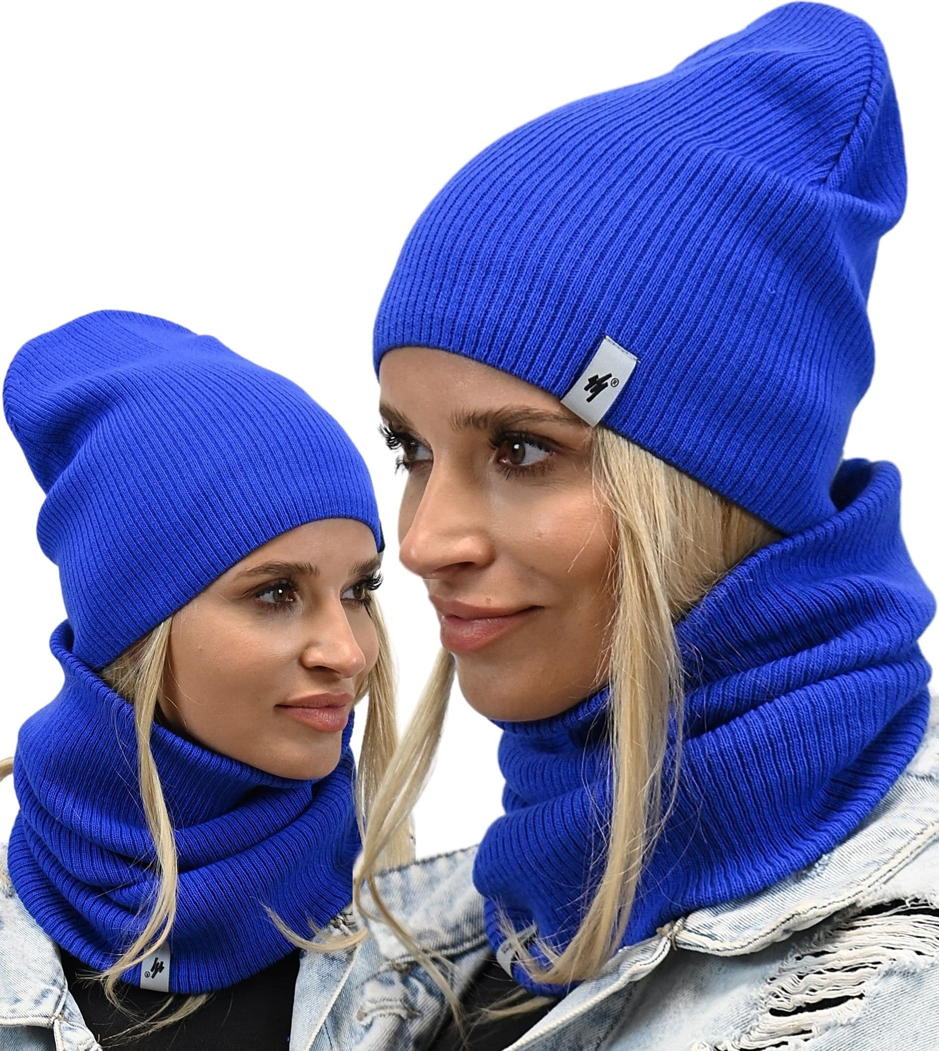 KOMPLET CZAPKA - KOMIN damski na zimę zestaw tuba beanie polski producent