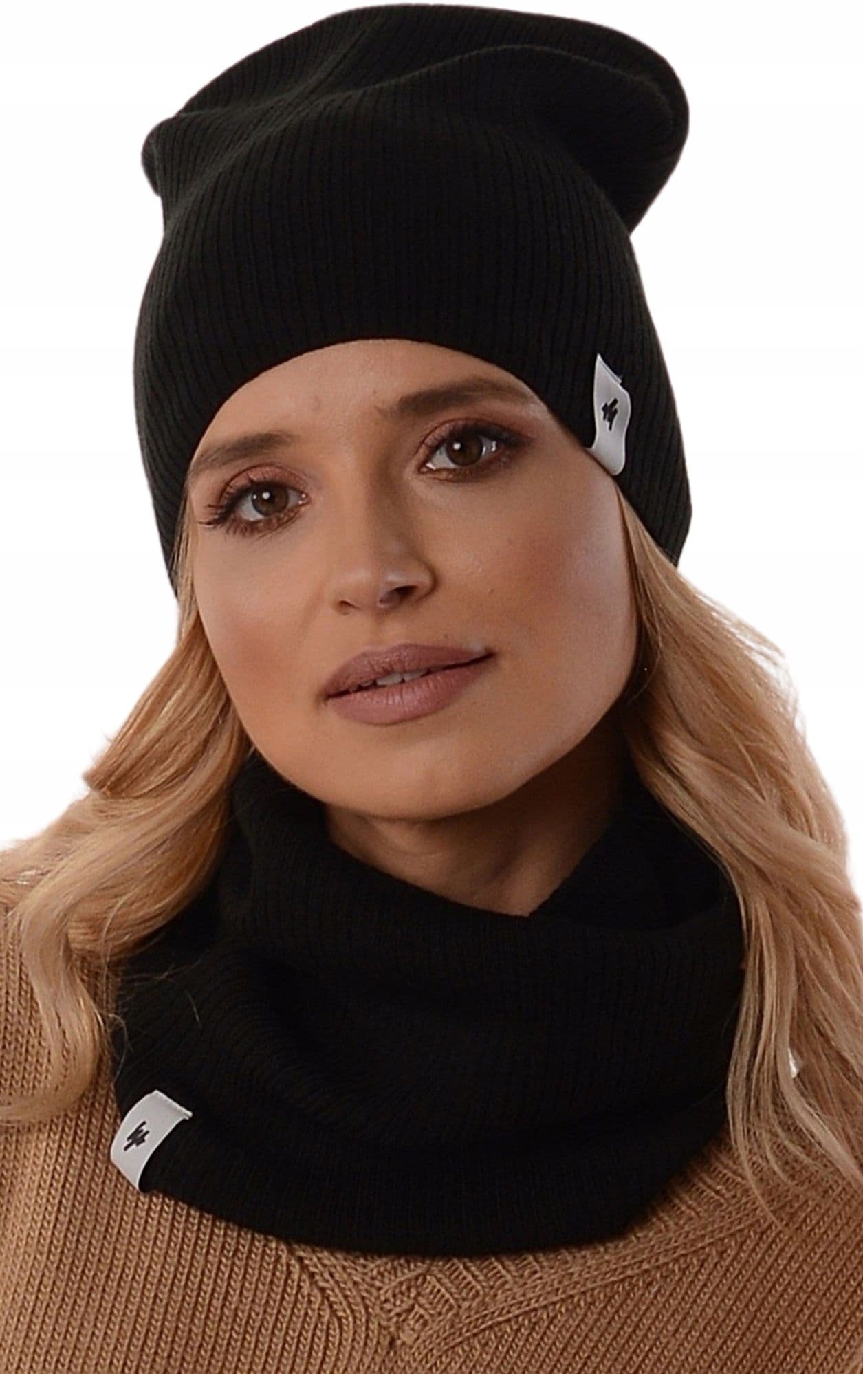 zestaw KOMPLET zimowy CZAPKA damska KOMIN tuba beanie polski producent